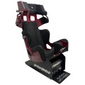 This seat is powder coated candy apple red.  Picture includes Platinum knee guard sold separately. view 6